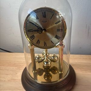 Bulova Gold and Black Dome Clock